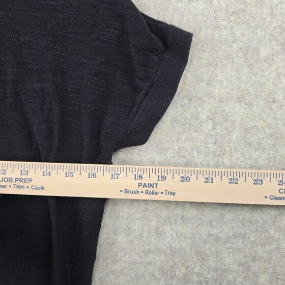 Loft Womens Black Short Sleeve Top Size M Cotton Blend - Picture 4 of 4